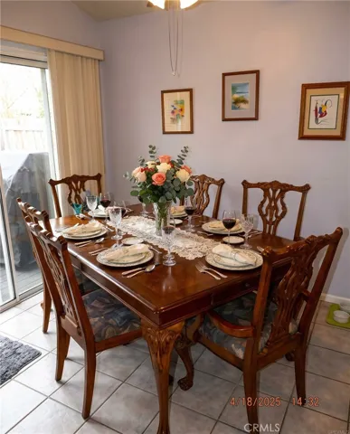 Dining area, picture has been AI altered