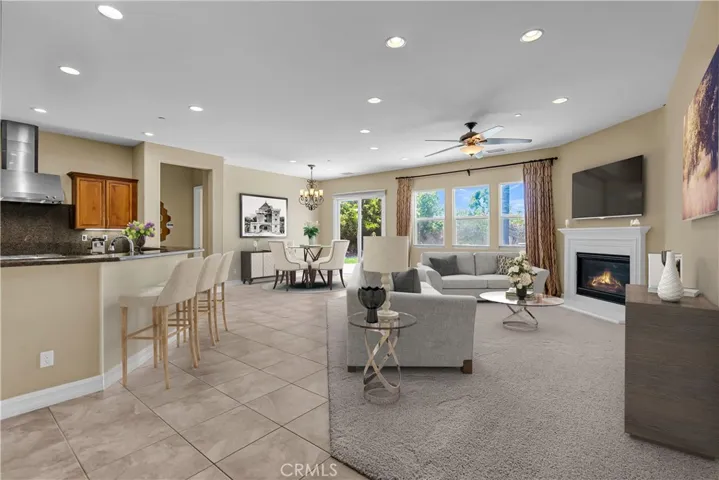 Virtually Staged Family Room