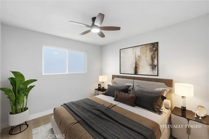 virtually staged Bed room