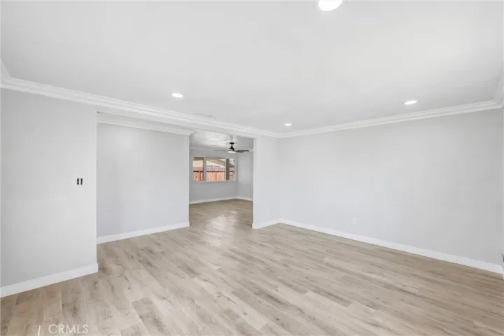 View from living room to dining room.