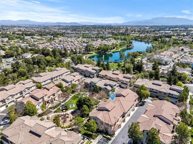 Drone View of Home in Community
