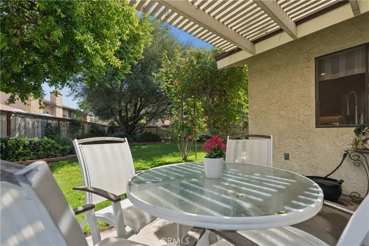 Patio overlooking Sideyard