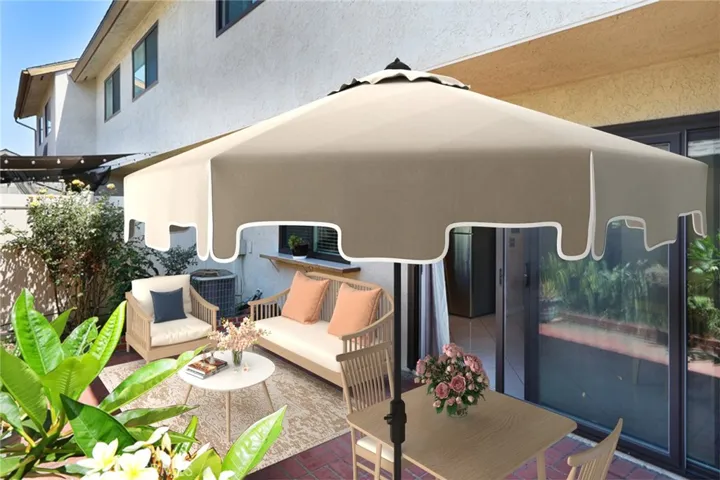 Backyard: Virtual staging shows the home’s potential with stylish, modern updates.