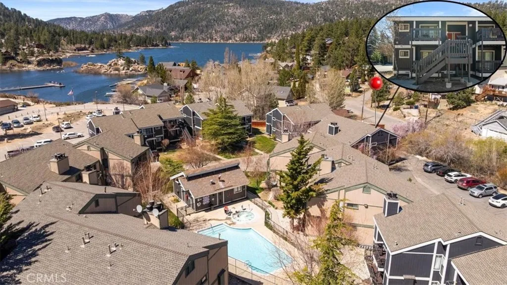 Aerial Pool and lake