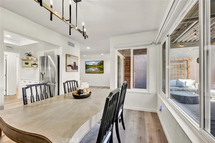 Dining room is open to kitchen and living room
