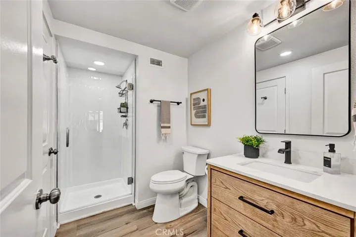 Downstairs bedroom has direct access to bathroom