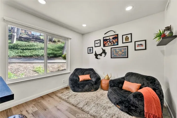 Downstairs bedroom with peaceful view