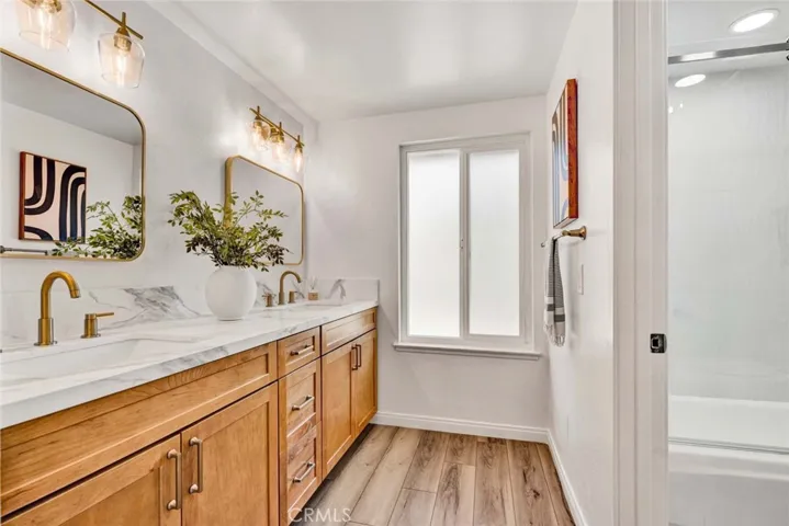Remodeled primary bathroom vanity