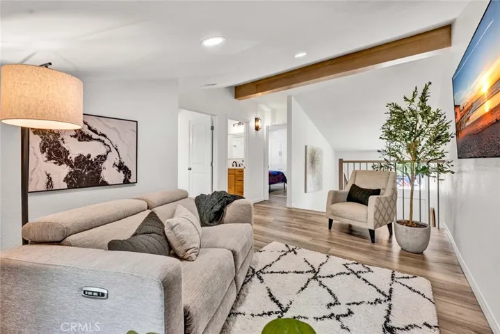 Upstairs loft is perfect for family room or office-