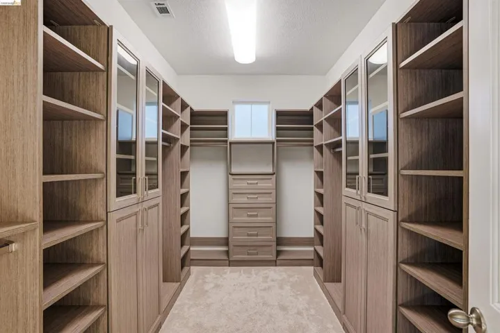 View of walk in closet