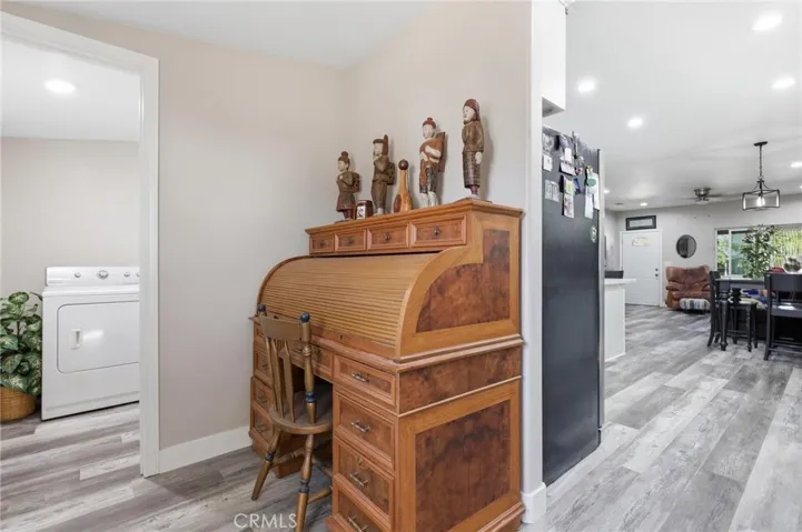 Hall area between kitchen, laundry and back door