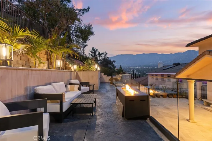 Backyard Firepit and Waterfall
