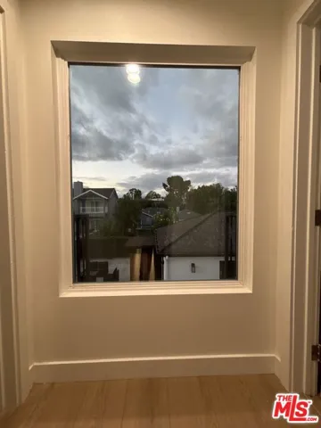 Picture window at top of stair