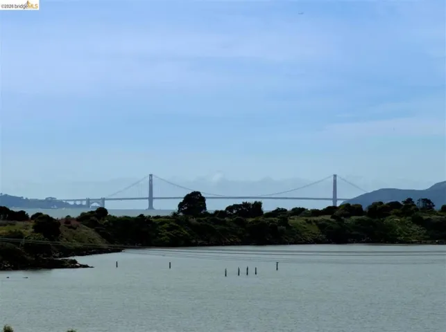 Water view with a notable bridge
