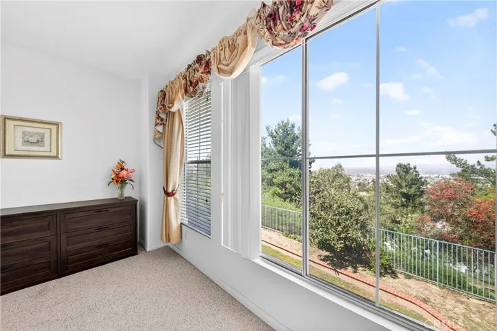 Master bedroom window with view