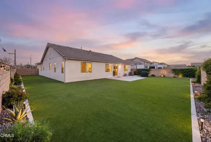 twilight backyard