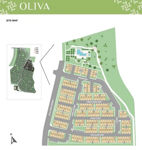 Oliva at Siena Site Map