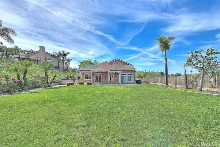 Expansive level lawn area