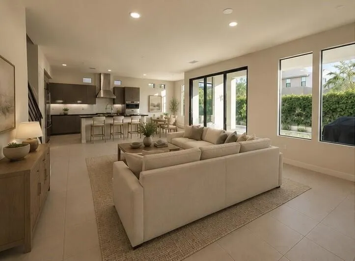 Staged Photo of Family Room
