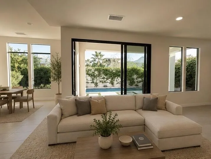 Family Room with Pool Views
