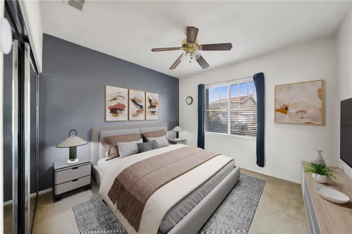 Digitally staged to show full potential- Bed downstairs