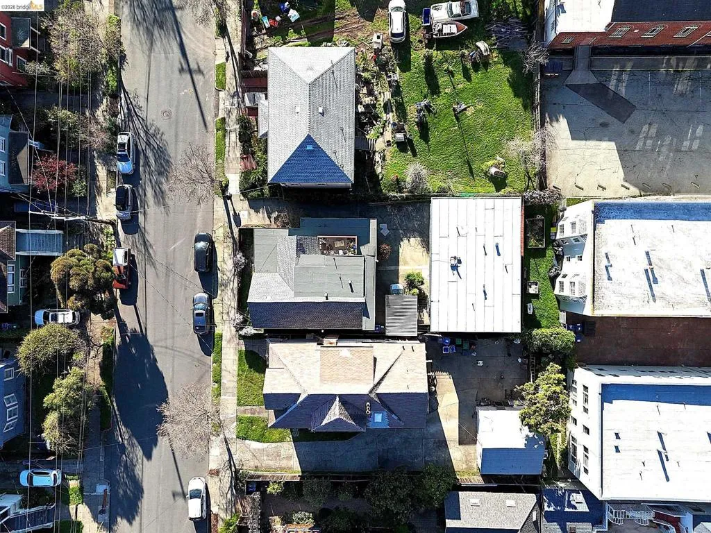 Aerial view of residential area