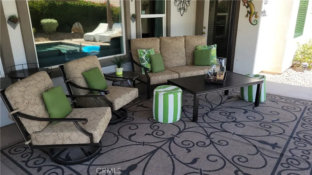 Covered patio area