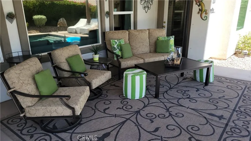 Covered patio area