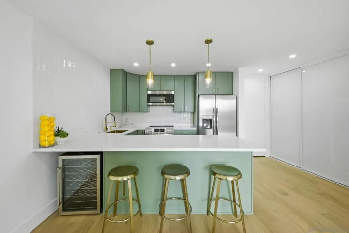 Modern updated kitchen with stainless steel appliances!