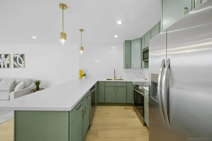 Modern updated kitchen with stainless steel appliances!