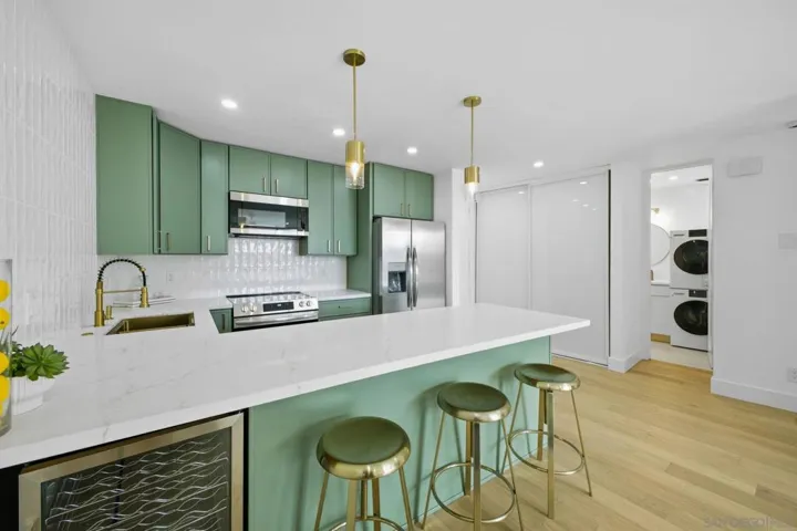 Modern updated kitchen with stainless steel appliances!