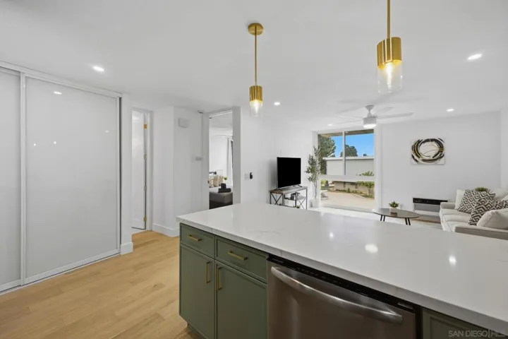 Modern updated kitchen with stainless steel appliances!