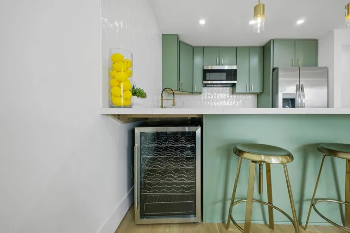Modern updated kitchen with stainless steel appliances!