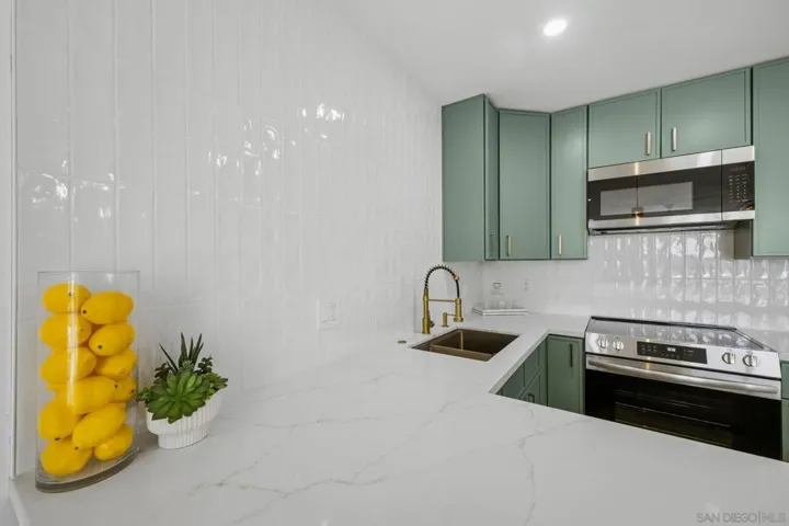 Modern updated kitchen with stainless steel appliances!