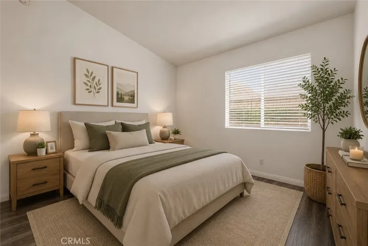 secondary bedroom staged