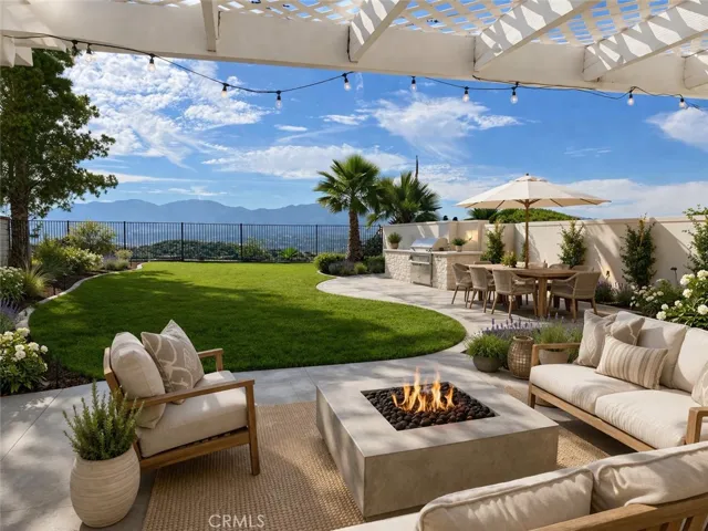 Digitally enhanced to show a staged yard