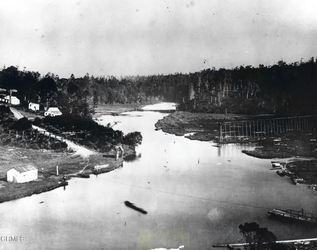 Circa 1863 Noyo Ferry with Waterworks
