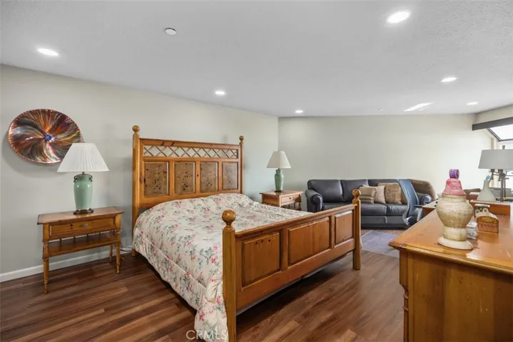 Primary suite with recessed LED lighting. Extra Large room with seating for bay views.