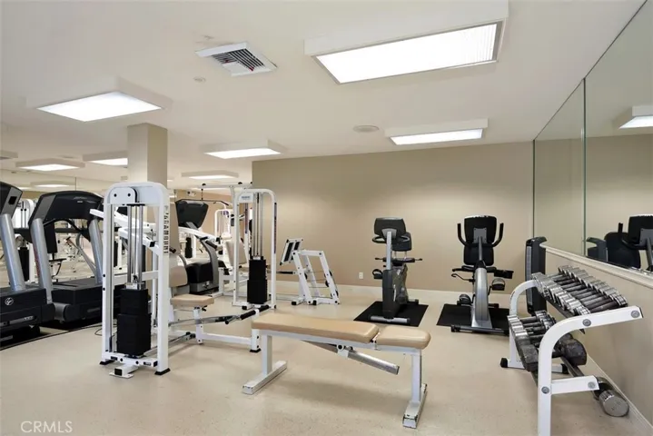 Workout room included.