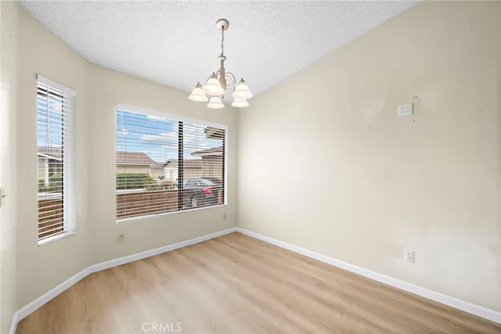 Light and bright dining room.