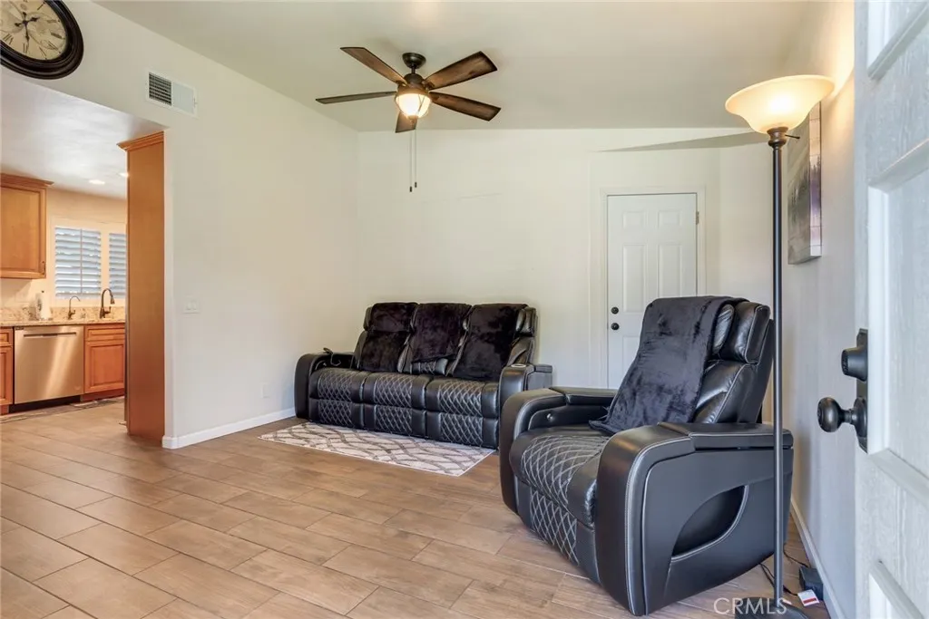 Living Room Opens to Eating Area and Kitchen