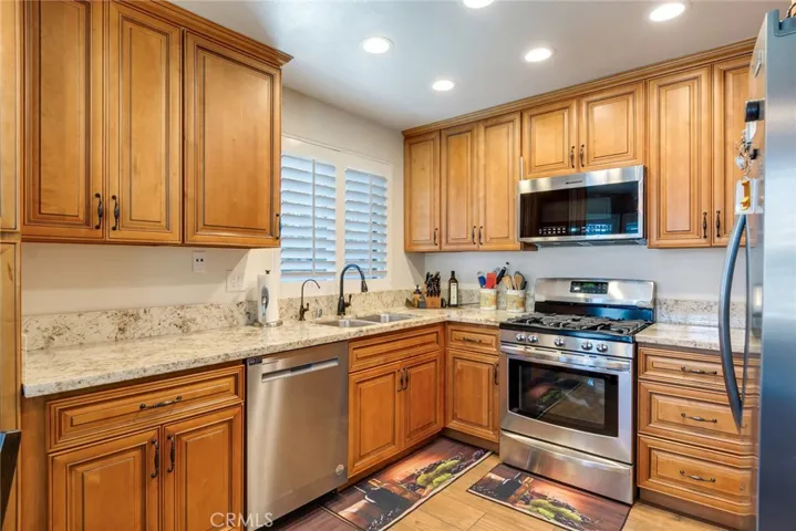 Kitchen with Custon Cabinets and Stainless Steel Appliances