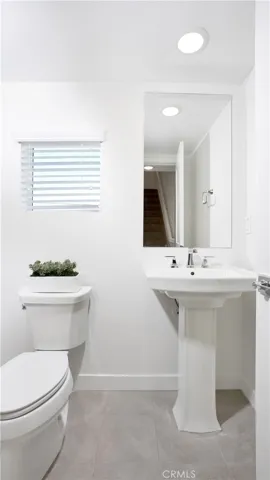 powder bath on the second floor