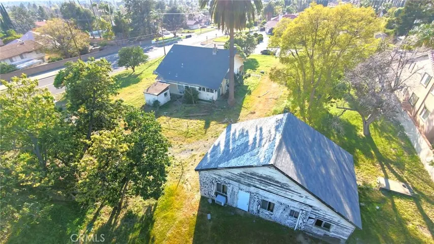 Top view of the home and detached Garage