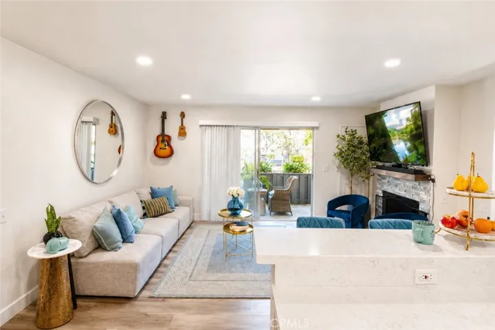 Spacious living room with clean, modern design