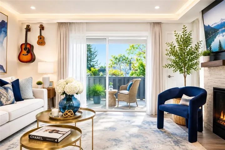 Cozy living space with natural light