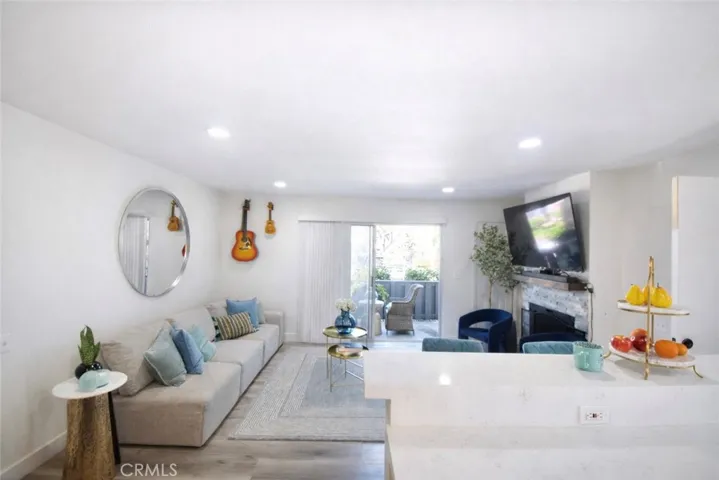 Spacious living room with clean, modern design