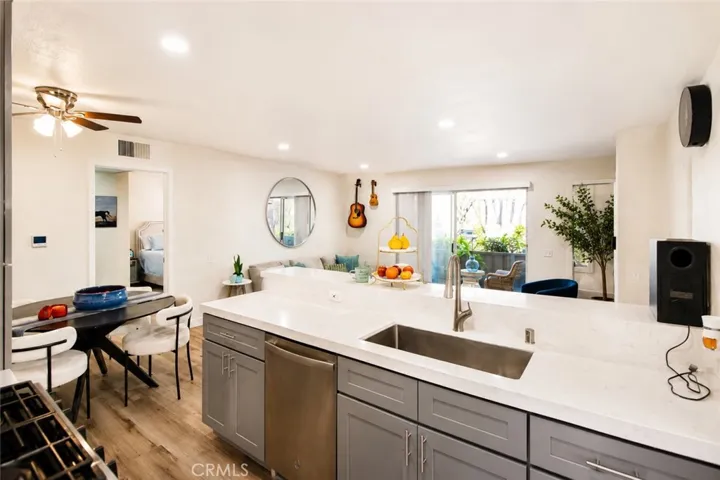 Upgraded kitchen with sleek cabinetry