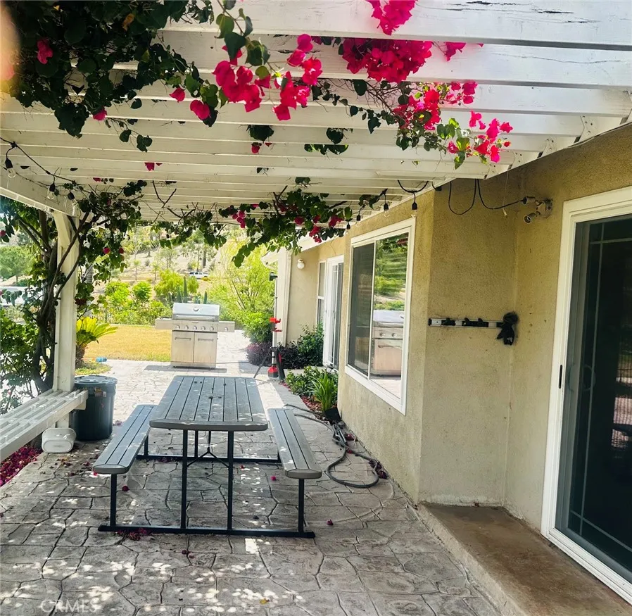 Patio and one of the seating areas
