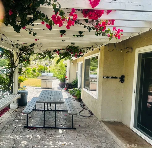 Patio and one of the seating areas